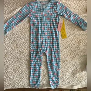 Mon Petit 4T bow one piece pajamas